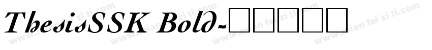 ThesisSSK Bold字体转换